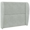 vidaXL Oreille de t&ecirc;te de lit Gris clair 80 x 23 x 6 cm Velours