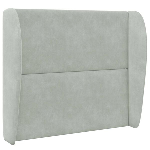 vidaXL Oreille de t&ecirc;te de lit Gris clair 80 x 23 x 6 cm Velours