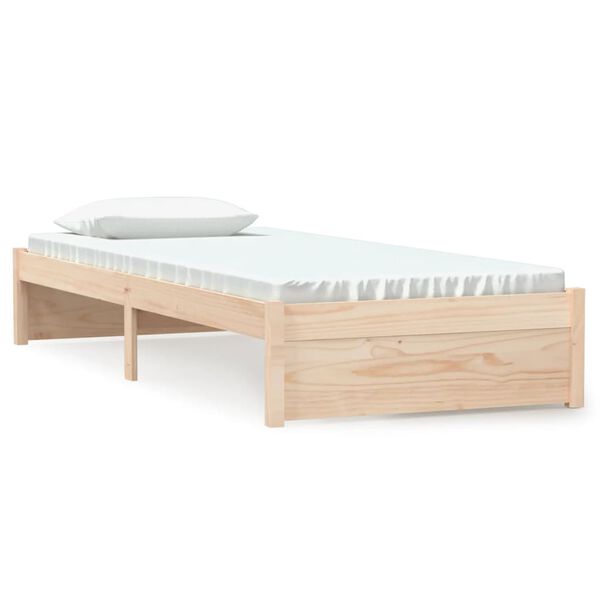 vidaXL Cadre de lit sans matelas bois massif 75x190 cm