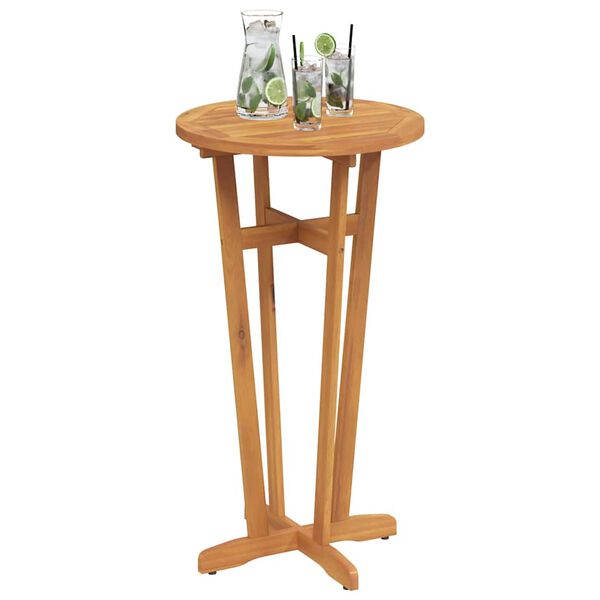 vidaXL Table de bar de jardin Ø60x105 cm Bois d'acacia solide
