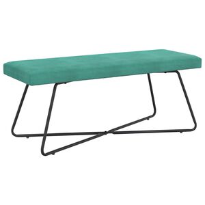 vidaXL banc Turquoise 110 x 40 x 45 cm Velours