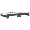 vidaXL Lit de jour avec gigogne et matelas gris fonc&eacute; 90x190cm velours