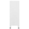 vidaXL Coffre de rangement industriel Blanc 75x40x115 cm Métal