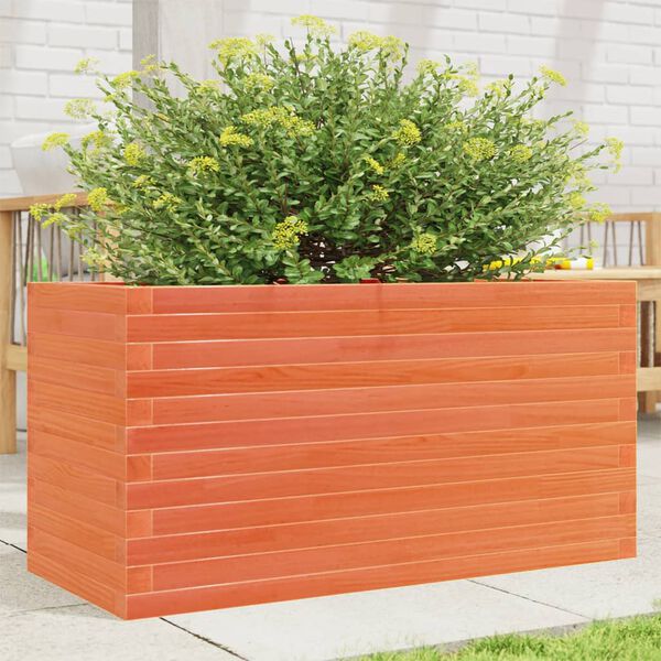vidaXL Jardini&egrave;re cire marron 90x40x46 cm bois de pin massif