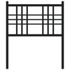vidaXL Tête de lit métal noir 80 cm