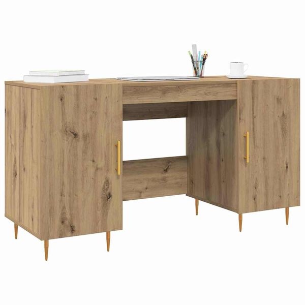 vidaXL Bureau ch&ecirc;ne artisanal 140 x 50 x 75 cm Bois d'ing&eacute;nierie