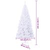 vidaXL Sapin de No&euml;l artificiel avec 300 LED Blanc 240 cm PVC et Acier