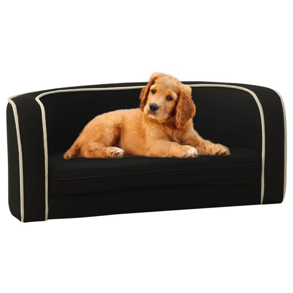 vidaXL Canap&eacute; pliable pour chien Noir 76x71x30 cm Coussin lavable