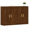 vidaXL Armoires murales 2 pcs chêne marron bois d'ingénierie