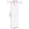 vidaXL Porte coulissante et kit de quincaillerie 70x210 cm pin massif
