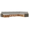 vidaXL Ensemble de canap&eacute;s d'ext&eacute;rieur 8 pc Naturel et gris clair