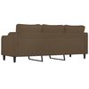 vidaXL Canap&eacute; &agrave; 3 places Marron 210 cm Tissu