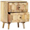 vidaXL Table de chevet 40x30x50 cm Bois de manguier massif