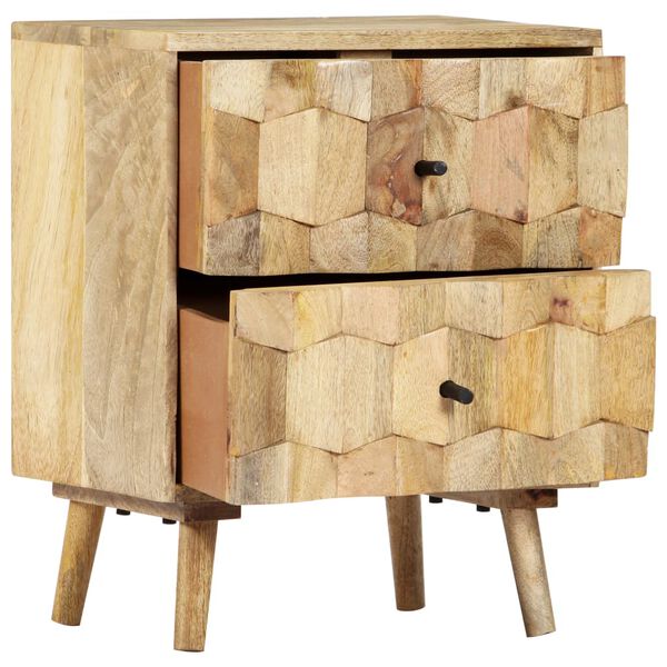 vidaXL Table de chevet 40x30x50 cm Bois de manguier massif