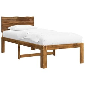 vidaXL Cadre de lit simple avec t&ecirc;te de lit ROSTOCK Naturel