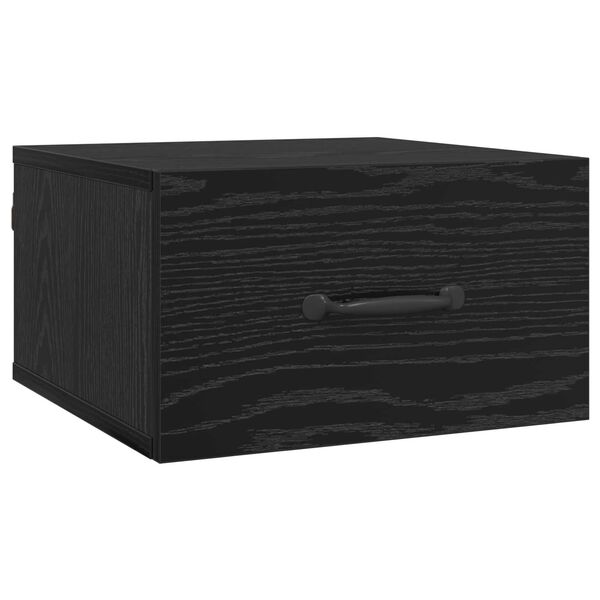 vidaXL Cabinet de chevet Ch&ecirc;ne noir 35 x 35 x 20 cm Bois d'ing&eacute;nierie