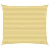 vidaXL Voile d'ombre Jaune et blanc 6 x 7 m HDPE
