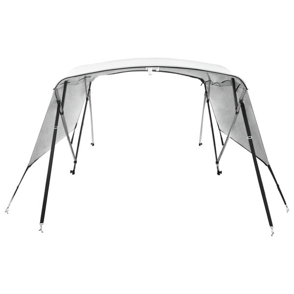 vidaXL Toit bimini &agrave; 4 arceaux parois lat&eacute;rales 243x(230-244)x137 cm