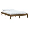 vidaXL Cadre de lit sans matelas marron miel 120x200 cm bois massif