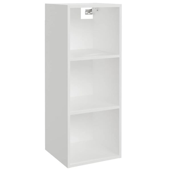 vidaXL Armoire murale Blanc 34,5x32,5x90 cm Bois d'ing&eacute;nierie