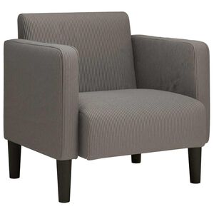 vidaXL Canap&eacute;-chaise accoudoirs gris clair 54 cm tissu velours c&ocirc;tel&eacute;