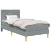 vidaXL Cadre de lit Gris clair 90 x 200 cm Polyester