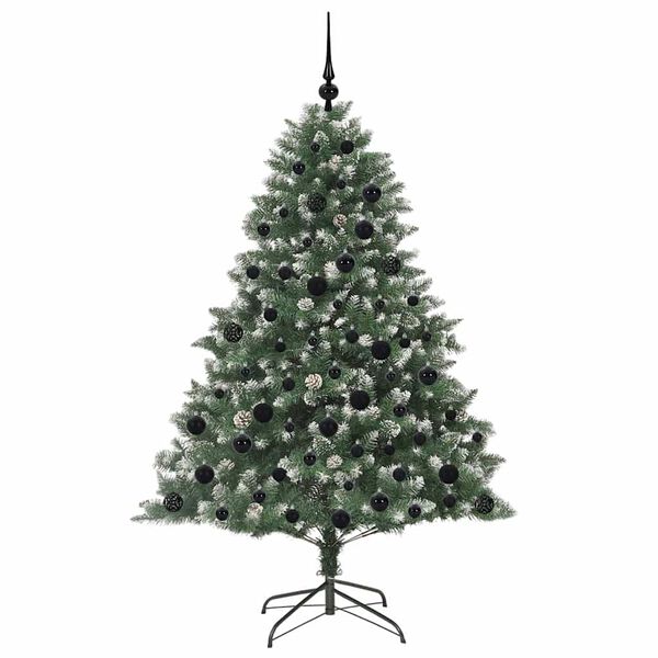 vidaXL Sapin de Noël artificiel avec 300 LED Vert 126 x 126 x 180 cm