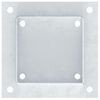 vidaXL Bases de poteau carrées 4 pcs argent 121x121 mm acier galvanisé