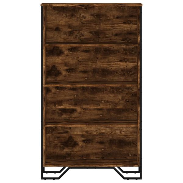 vidaXL Biblioth&egrave;que ch&ecirc;ne fum&eacute; 80x31x137,5 cm bois d'ing&eacute;nierie