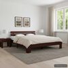 vidaXL Cadre de lit sans matelas marron foncé 180x200 cm pin massif