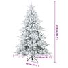 vidaXL Sapin de No&euml;l Artificiel &agrave; Branches Articul&eacute;es Blanc 210 cm