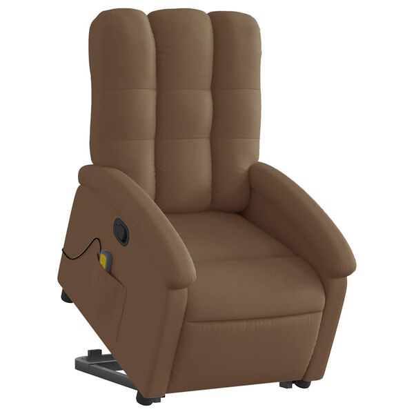 vidaXL Fauteuil de massage inclinable Marron Tissu