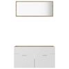 vidaXL Ensemble de meubles de bain 2 pcs Blanc/ch&ecirc;ne sonoma Agglom&eacute;r&eacute;