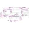 vidaXL Ensemble de Canap&eacute;s Uni 4 pcs Taupe Bois d'Acacia Massif
