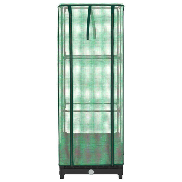 vidaXL Jardinière surélevée avec housse aspect rotin 40x40x123 cm