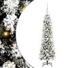 vidaXL Sapin de No&euml;l artificiel Blanc 120 cm PVC, m&eacute;tal et plastique