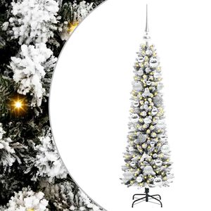 vidaXL Sapin de No&euml;l artificiel Blanc 120 cm PVC, m&eacute;tal et plastique