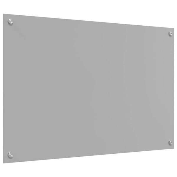vidaXL Protection de cuisine Gris clair 90 x 60 cm verre tremp&eacute;