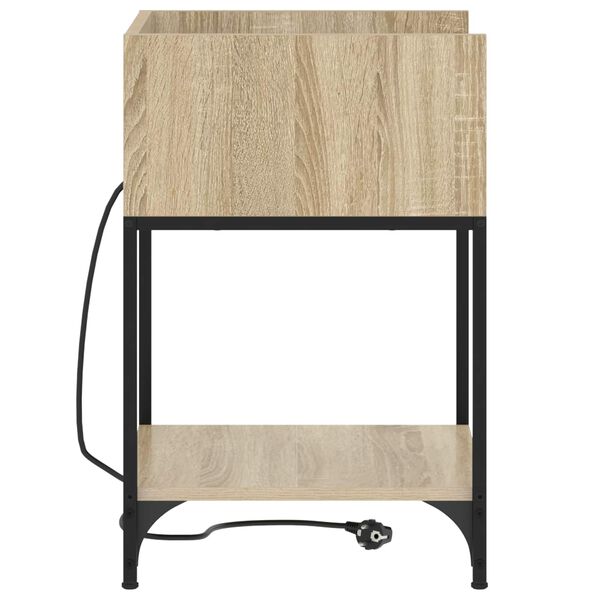 vidaXL Cabinet de chevet avec &eacute;tag&egrave;re Ch&ecirc;ne Sonoma 40 x 40 x 61 cm