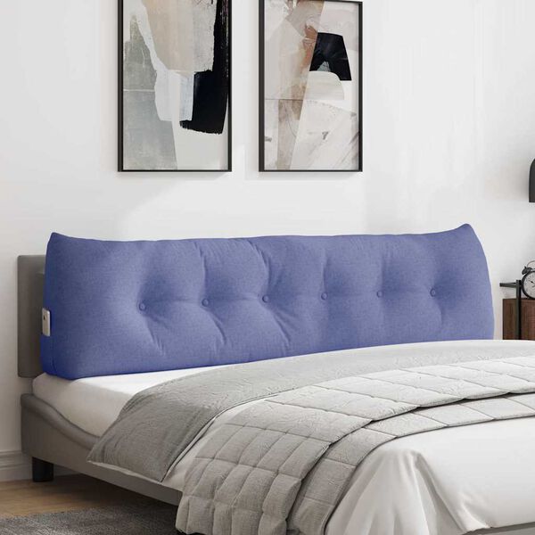 vidaXL Coussin de Dos Bleu denim 180 x 24 x 50 cm tissu