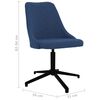 vidaXL Chaise pivotante &agrave; manger Bleu Tissu