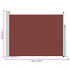 vidaXL Auvent lat&eacute;ral r&eacute;tractable de patio 140x500 cm Marron