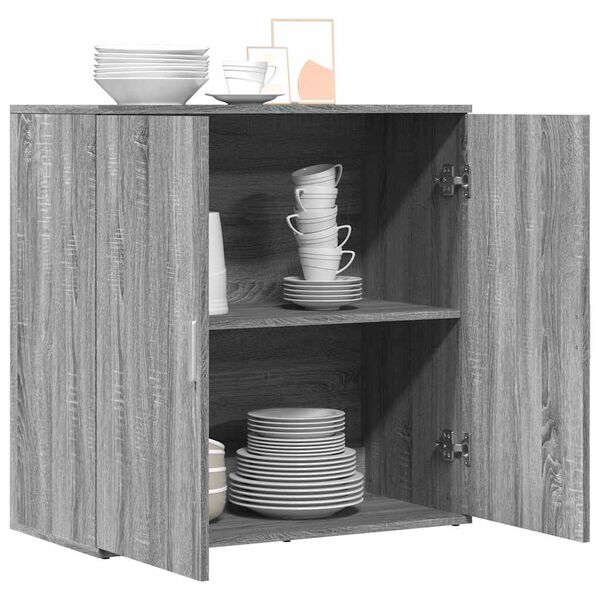 vidaXL Buffet sonoma gris 79x38x80 cm bois d'ing&eacute;nierie