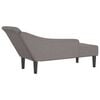 vidaXL Chaise longue avec coussins taupe tissu