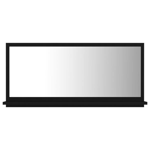 vidaXL Miroir de salle de bain Noir 80x10,5x37 cm Agglom&eacute;r&eacute;