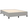 vidaXL Sommier &agrave; lattes de lit avec matelas Gris clair 140x190cm Tissu