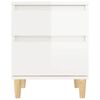 vidaXL Tables de chevet 2 pcs Blanc brillant 40x35x50 cm