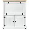 vidaXL Cabinet &agrave; vin Blanc 97 x 45 x 114 cm Pin massif