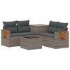 vidaXL Ensemble de Canap&eacute;s 6 pc Gris et Gris fonc&eacute;