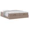 VidaXL Cadre de lit ottoman et matelas cappuccino 180x200cm similicuir